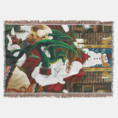 Santa Christmas Dragon Fantasy Decke (Vorderseite)