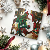 Santa Christmas Dragon Fantasy Fliese