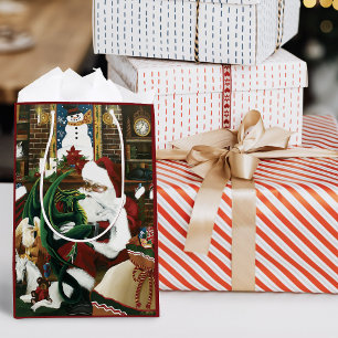 Santa Christmas Dragon Fantasy Kleine Geschenktüte