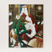 Santa Christmas Dragon Fantasy Puzzle (Vertikal)