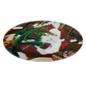 Santa Christmas Dragon Fantasy Schneidebrett (Ecke)