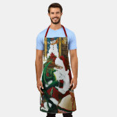 Santa Christmas Dragon Fantasy Schürze (Getragen)