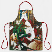 Santa Christmas Dragon Fantasy Schürze (Vorderseite)