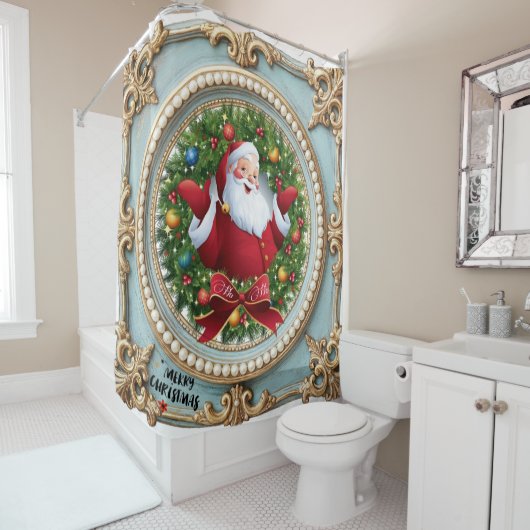 Santa Christmas Duschvorhang (Beispiel)