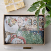 Santa Christmas Elf Rudolph Tissue Paper Seidenpapier (Geschenk)