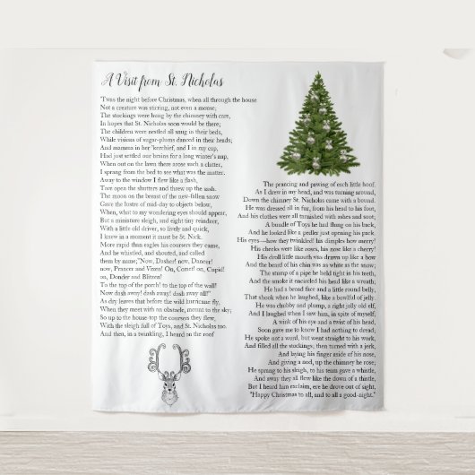 Santa Christmas Eve Story Wandteppich (Vorderseite)