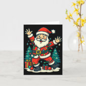 Santa Christmas Festive Jolly Dance Snowy Lights F Karte (Gelbe Blume)