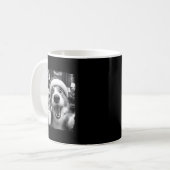 Santa Christmas Funny Cat Taking Selfie Racoon Xma Kaffeetasse (Vorderseite Links)