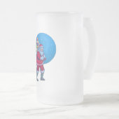 SANTA, CHRISTMAS GIFT SACK UND SPIELZEUG IM STARRY MATTGLAS BIERGLAS (VorderseiteRechts)