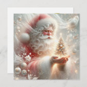 Santa Christmas Greeting Card Feiertagskarte (Vorne/Hinten)