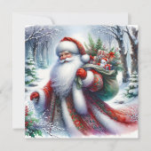 Santa Christmas Greeting Card Karte (Vorderseite)