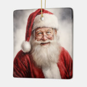 Santa Christmas Keramikornament (Links)