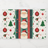 Santa Christmas Labels Schaumweinetikett (Einzelnes Label)