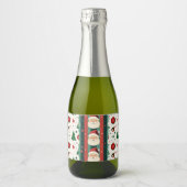 Santa Christmas Labels Schaumweinetikett (Vorderseite)