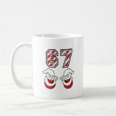 Santa Christmas Meme Six Seven 67 6 7 Holiday Kaffeetasse (Links)