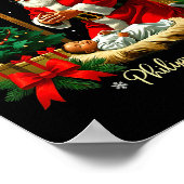 Santa Christmas Nativity Scene Xmas Every Knee Sha Poster (Ecke)