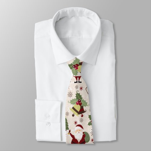 Santa Christmas Necktie Krawatte (Gebunden)