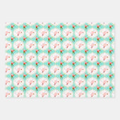 Santa Christmas Pickleball Ogee Pattern Geschenkpapier Set (Vorderseite 2)