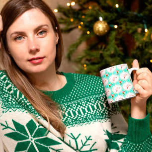 Santa Christmas Pickleball Ogee Pattern Kaffeetasse