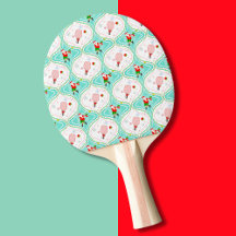 Santa Christmas Pickleball Ogee Pattern