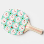 Santa Christmas Pickleball Ogee Pattern Tischtennis Schläger (Seitenansicht)