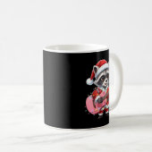 Santa Christmas Raccoon Playing Nk Guitar Kaffeetasse (VorderseiteRechts)