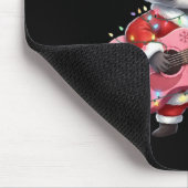Santa Christmas Raccoon Playing Nk Guitar Mousepad (Ecke)