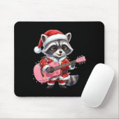 Santa Christmas Raccoon Playing Nk Guitar Mousepad (Mit Mouse)