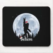 Santa Christmas Rock Sasquatch Xmas Girl Mousepad (Vorne)
