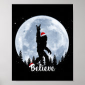 Santa Christmas Rock Sasquatch Xmas Girl Poster (Vorne)