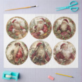 Santa Christmas Rounds Seidenpapier (Basteln)