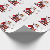 Santa Christmas Santa Claus Japanisch Art Samurai Geschenkpapier (Ecke)