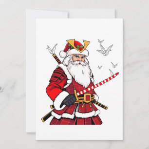 Santa Christmas Santa Claus Japanisch Art Samurai Save The Date