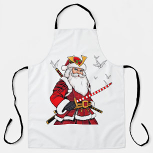 Santa Christmas Santa Claus Japanisch Art Samurai Schürze
