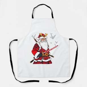 Santa Christmas Santa Claus Japanisch Art Samurai Schürze