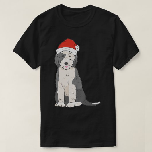 Santa Christmas Sheepadoodle T-Shirt (Design vorne)