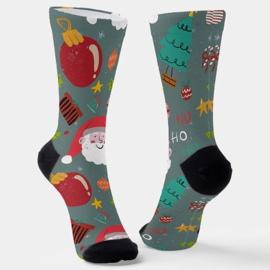 Santa Christmas Socks Socken (Gewinkelt)