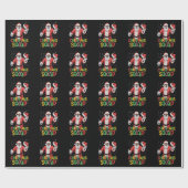 Santa Christmas Squad Black African American Geschenkpapier (Flach)