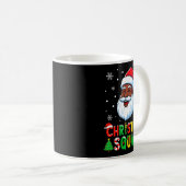 Santa Christmas Squad Black Men African American F Kaffeetasse (VorderseiteRechts)