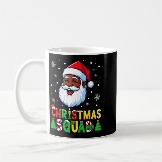 Santa Christmas Squad Black Men African American F Kaffeetasse (Links)