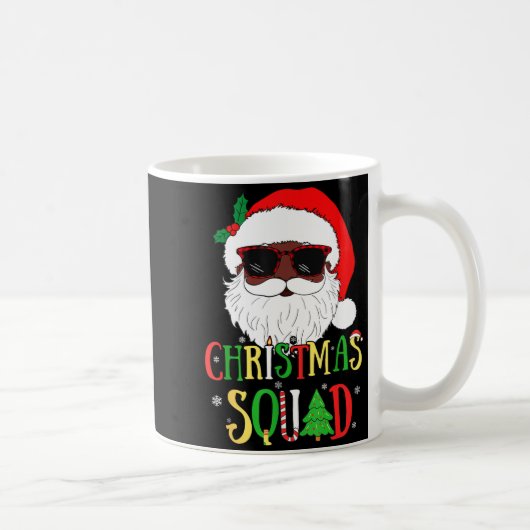 Santa Christmas Squad Black Men African American P Kaffeetasse (Rechts)