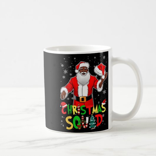 Santa Christmas Squad Black Men African American P Kaffeetasse (Rechts)