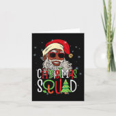 Santa Christmas Squad Black Men African American P Karte (Vorderseite)