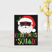 Santa Christmas Squad Black Men African American P Karte (Gelbe Blume)
