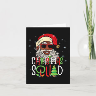 Santa Christmas Squad Black Men African American P Karte