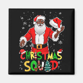 Santa Christmas Squad Black Men African American P Magnet (Vorne)