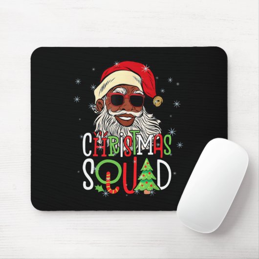 Santa Christmas Squad Black Men African American P Mousepad (Mit Mouse)