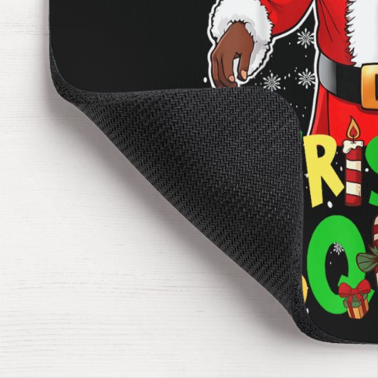 Santa Christmas Squad Black Men African American P Mousepad (Ecke)