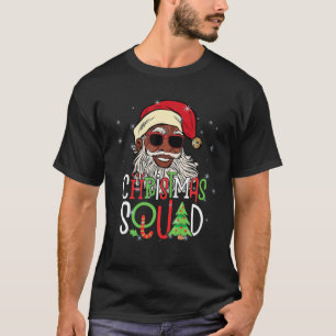Santa Christmas Squad Santa Afro Afrikanischer Ame T-Shirt