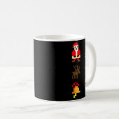 Santa Christmas Tree Deer Snowman Bell Gift Xmas X Kaffeetasse (VorderseiteRechts)